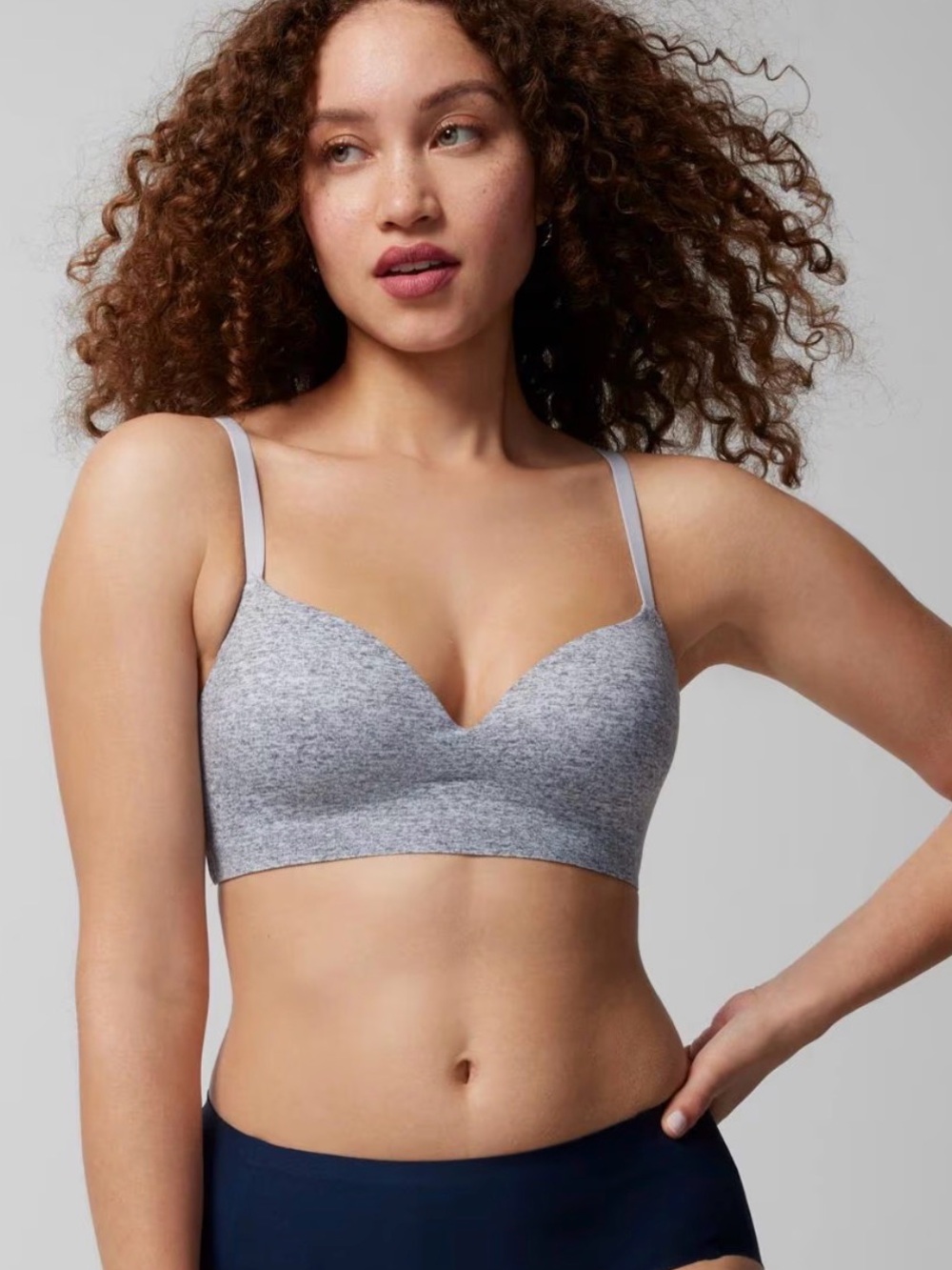 NWT Emboss Wireless Padded Bra – Blurred Graphite – Size 34C
